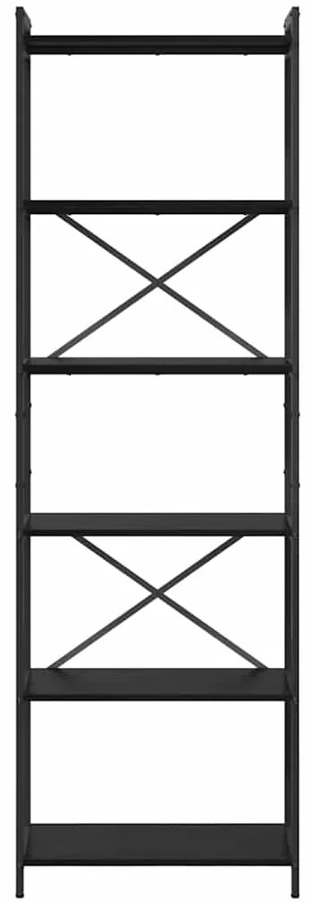 Estante Carvalho preto 60 x 30 x 188 cm Aglomerado