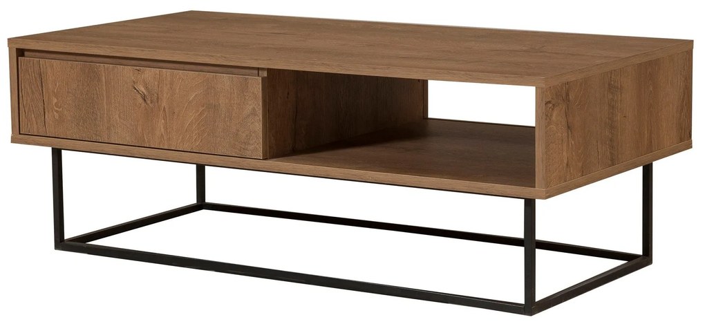 Conjunto de Mobiliário de Sala de Estar Laxus – Nogueira/Preto – Unida