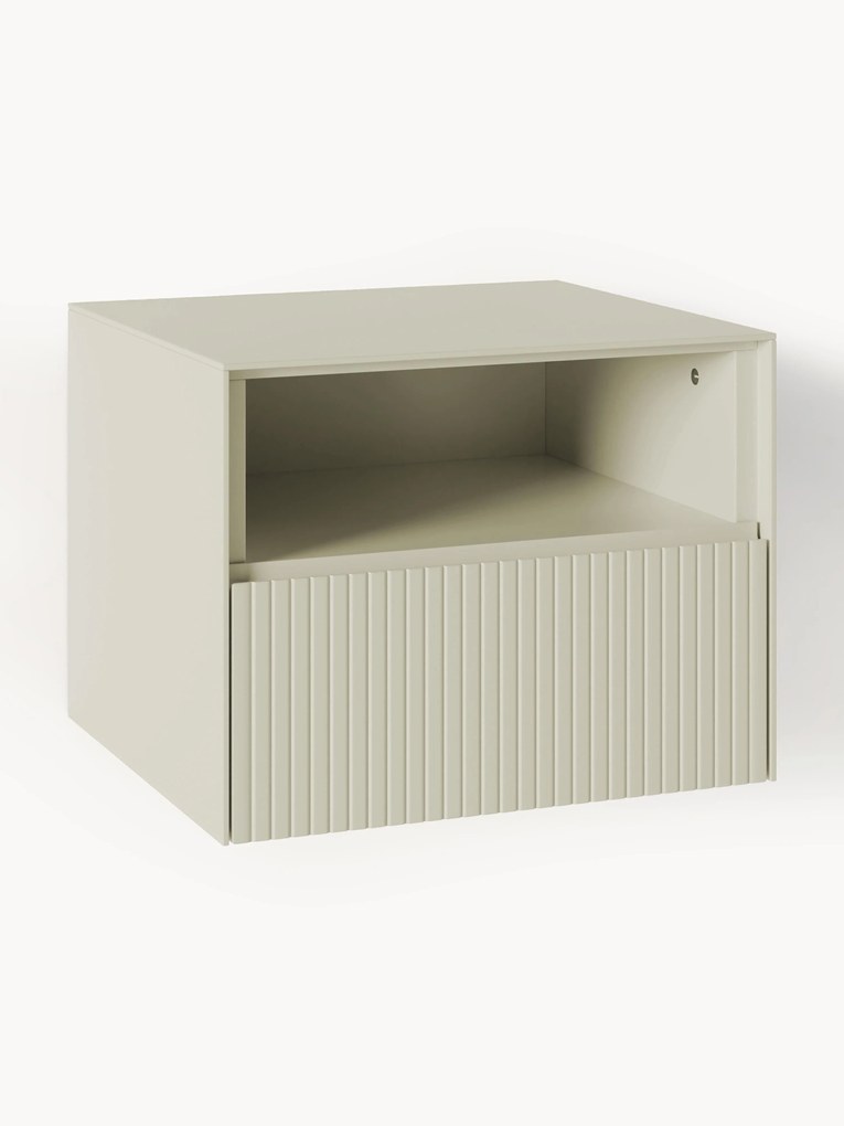 Mesa de cabeceira de parede com frente canelada Shea