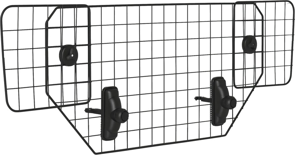 PawHut Grade de Segurança de Carro para Cães Universal Grade de Segurança para Cães com Largura Ajustável 90-120x40,5cm Preto | AOSOM Portugal