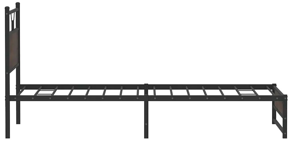 Estrutura de cama sem colchão 107x203 cm carvalho castanho