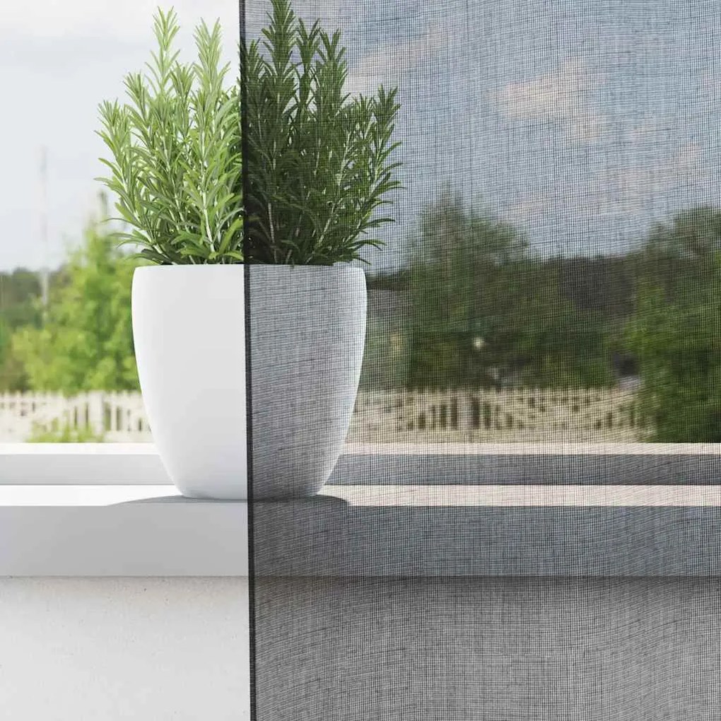 Cortinas de voile com aba 2 pcs preto