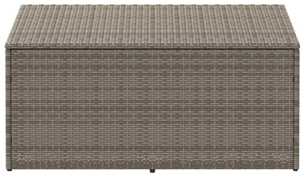 Caixa de arrumação para jardim 110x50x58 cm vime PE cinzento