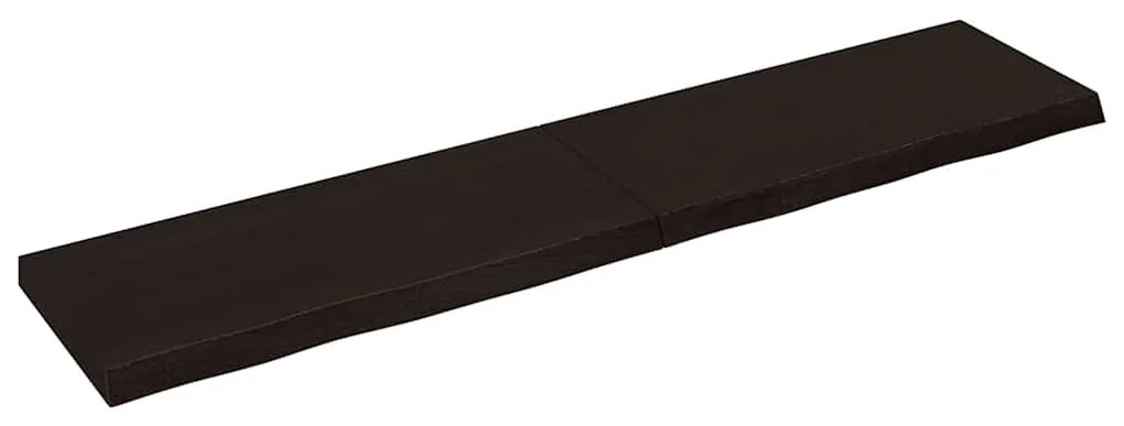 vidaXL Tampo de mesa 180x40x(2-6) cm carvalho tratado castanho-escuro