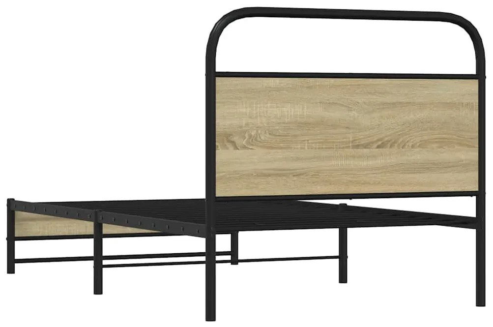 Estrutura cama s/ colchão derivados de madeira carvalho sonoma
