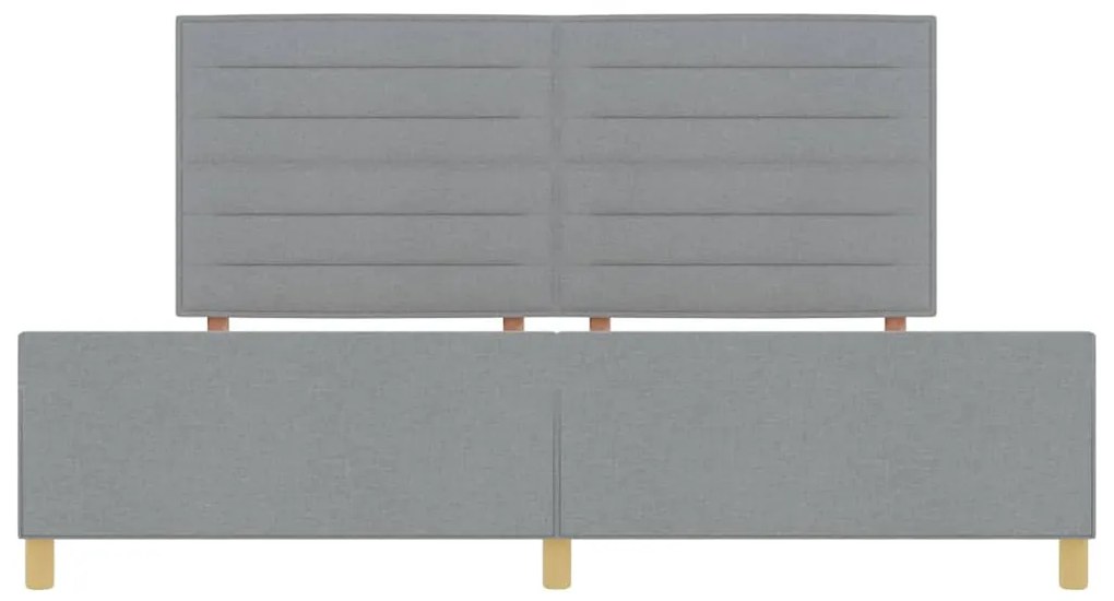 Estrutura de Cama vidaXL em Cinza Claro, 200x200 cm, Tecido