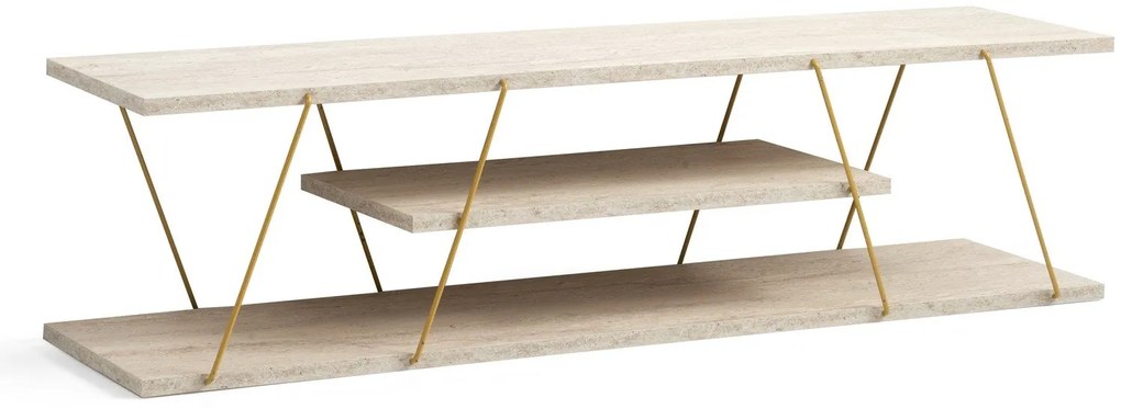 Móvel TV Canaz – Travertine Gold – 120 cm