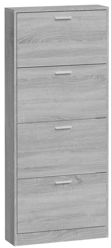 Sapateira 59x17x150 cm derivados de madeira sonoma cinza