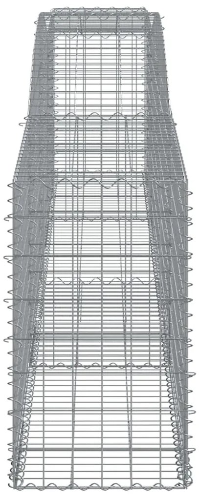 Cestos gabião arqueados 2 pcs 400x50x80/100cm ferro galvanizado