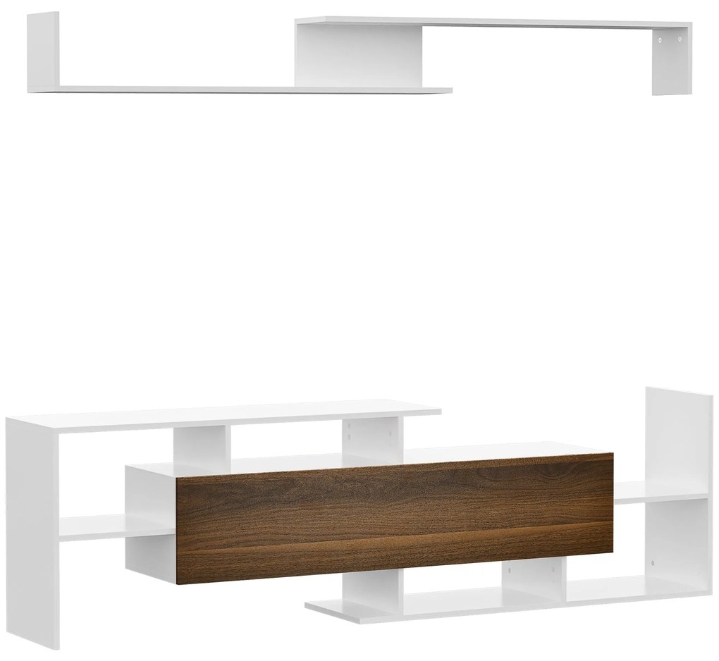 Móvel de TV Moderno Móvel de Sala de Estar para Televisores 153,6x25x4