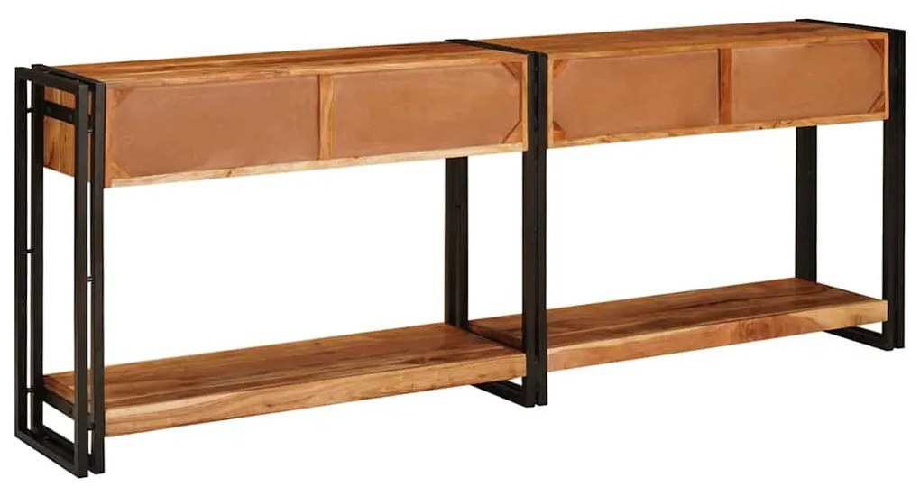 Mesas consola 2 pcs Castanho Madeira de acácia maciça