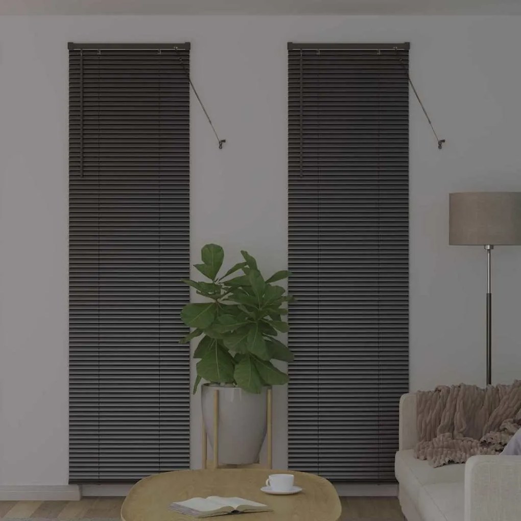 Persiana de Janela com cortinas Outros Manual Preto 60 x 220 cm Alumín