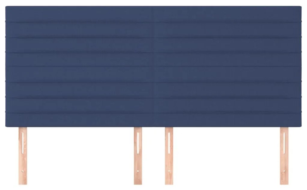Cabeceira de cama 4 pcs tecido 100x5x78/88 cm azul