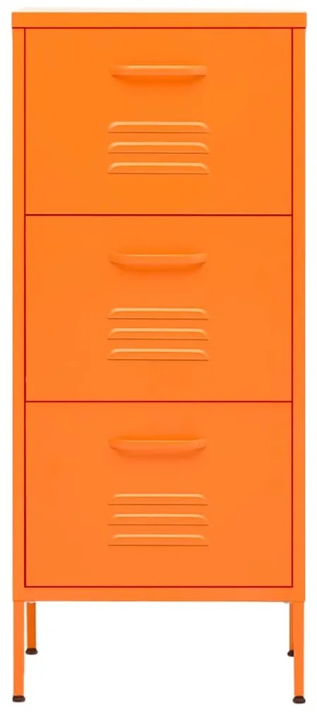 Armário de arrumação aço 42,5x35x101,5 cm laranja