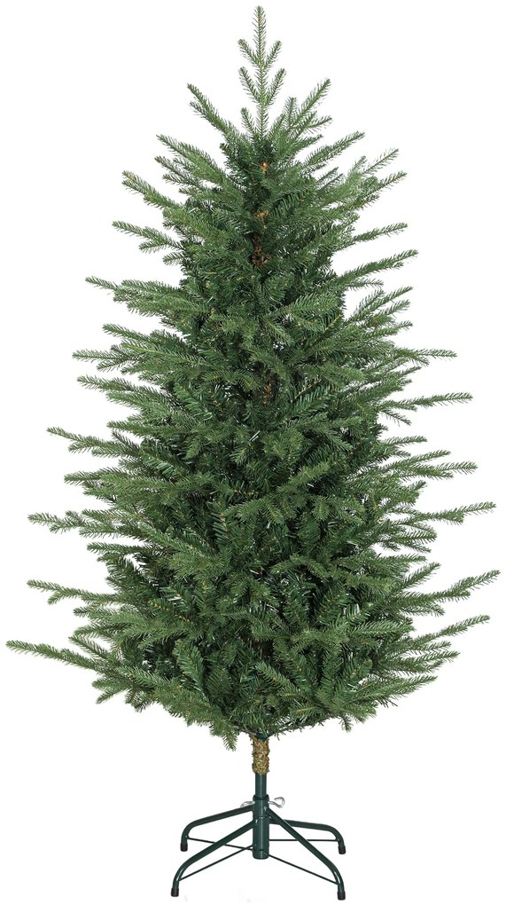 HOMCOM Árvore de Natal Artificial 150 cm com 1186 Ramos Densos Suporte Metálico Dobrável para Interior Verde