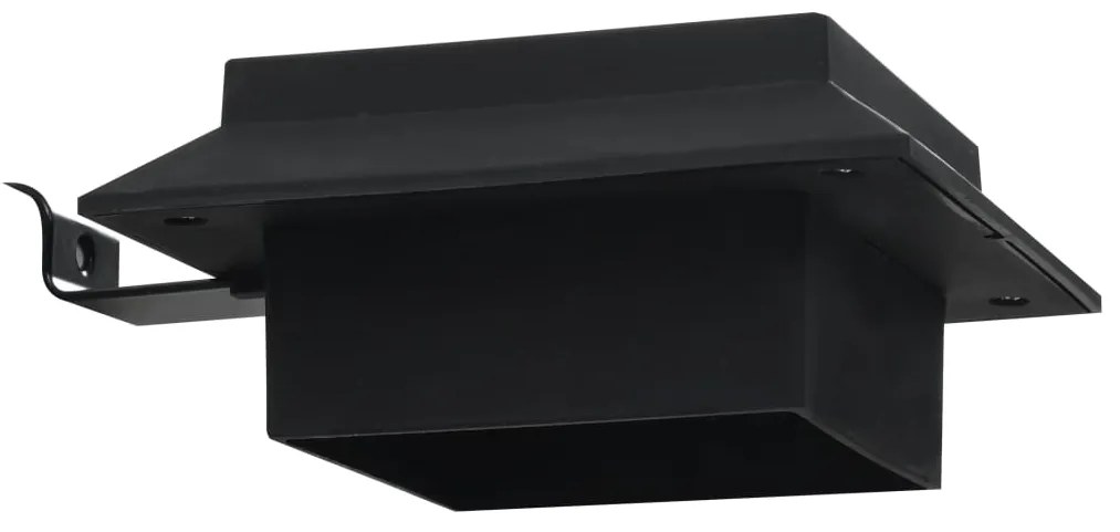 Candeeiro de exterior solar LED 6 pcs preto quadrado 12 cm