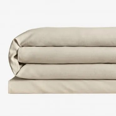 Capa De Edredão De Linho Sorana Sorana 160g/m² Sorana Beige Semoline & Cama 135/140cm (220 X 220 Cm) - Sklum
