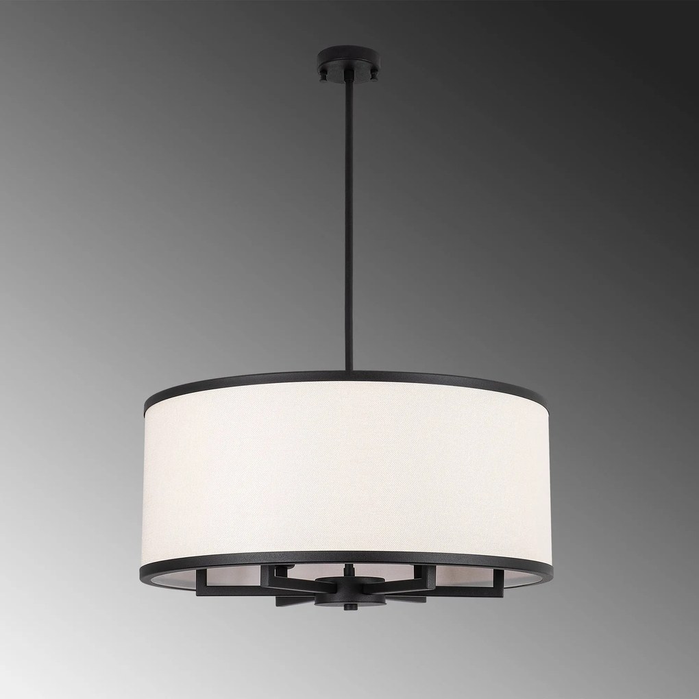 Candeeiro de Teto Way – Preto e Branco – 60 x 60 x 83 cm