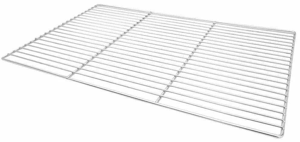 Grelha para Churrasco vidaXL com Alças Retangular 67x40 cm em Aço Inox