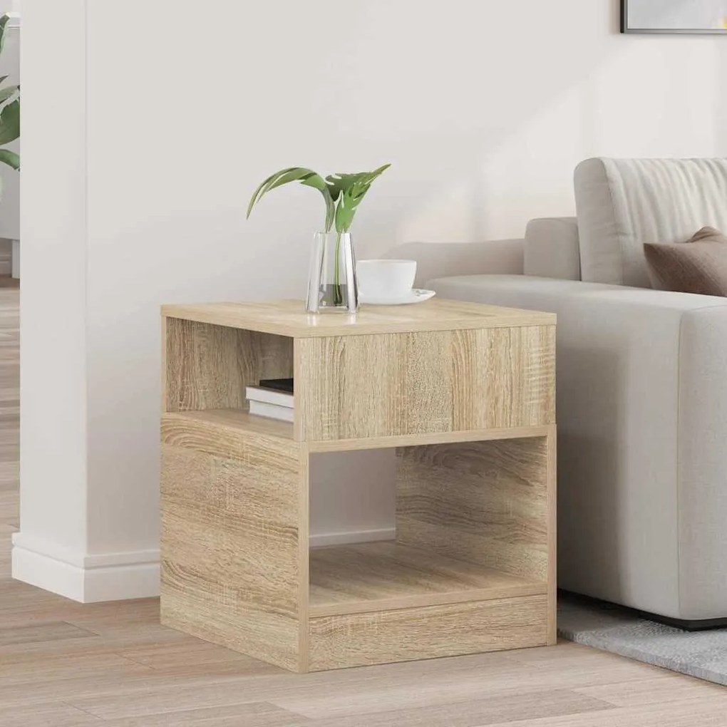 vidaXL Mesa de apoio Carvalho Sonoma 40,5 x 40 x 45 cm