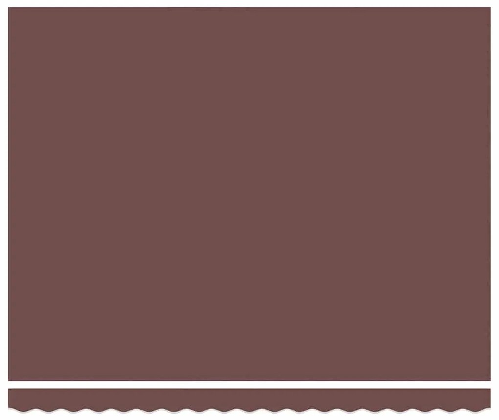 Toldo retrátil manual 400x300 cm castanho