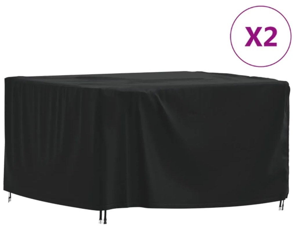 vidaXL Capas p/ mobília de jardim 2 pcs 125x125x74 cm 420D oxford