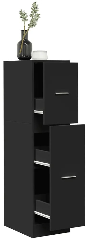 Armário boticário 30x41x118 cm derivados de madeira preto