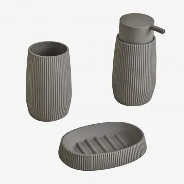 Conjunto De Banho Aristide Cinza Grafito - Sklum