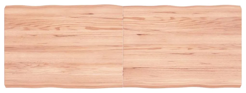 vidaXL Tampo de mesa com bordas vivas carvalho tratado castanho-claro