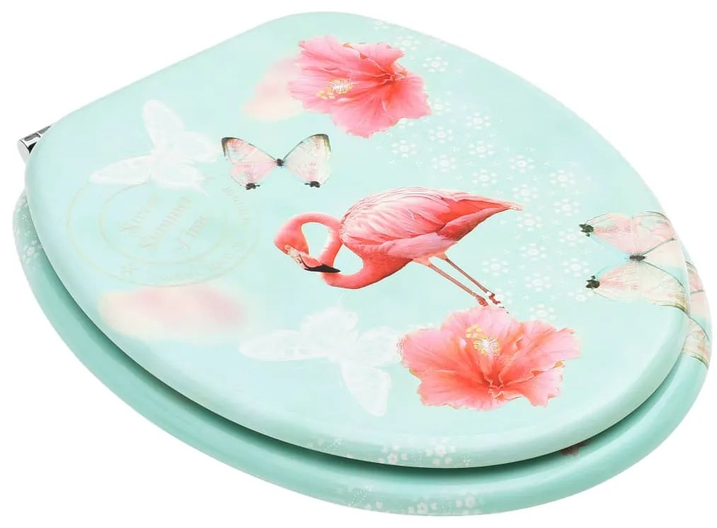 Assento de sanita com tampa MDF design flamingo