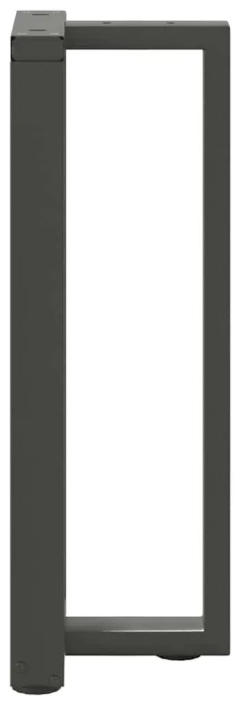 Pés de mesa de console em forma de T, 2 peças, antracite, 25x28x(72-73