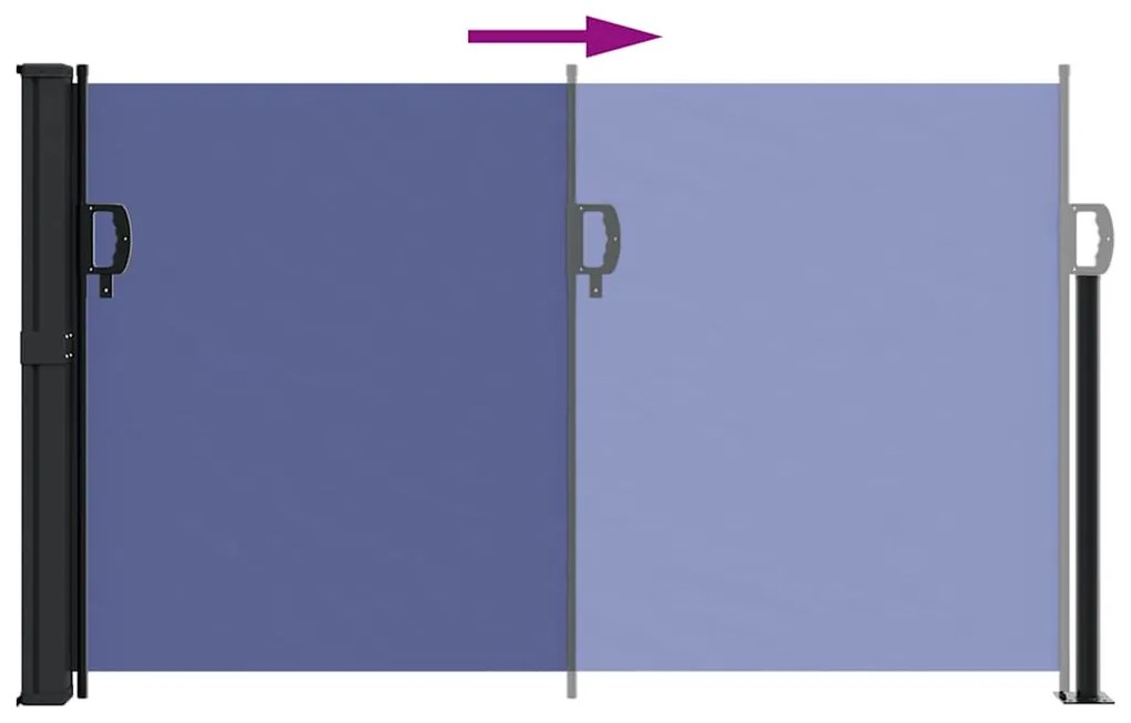 Toldo lateral retrátil 117x300 cm azul