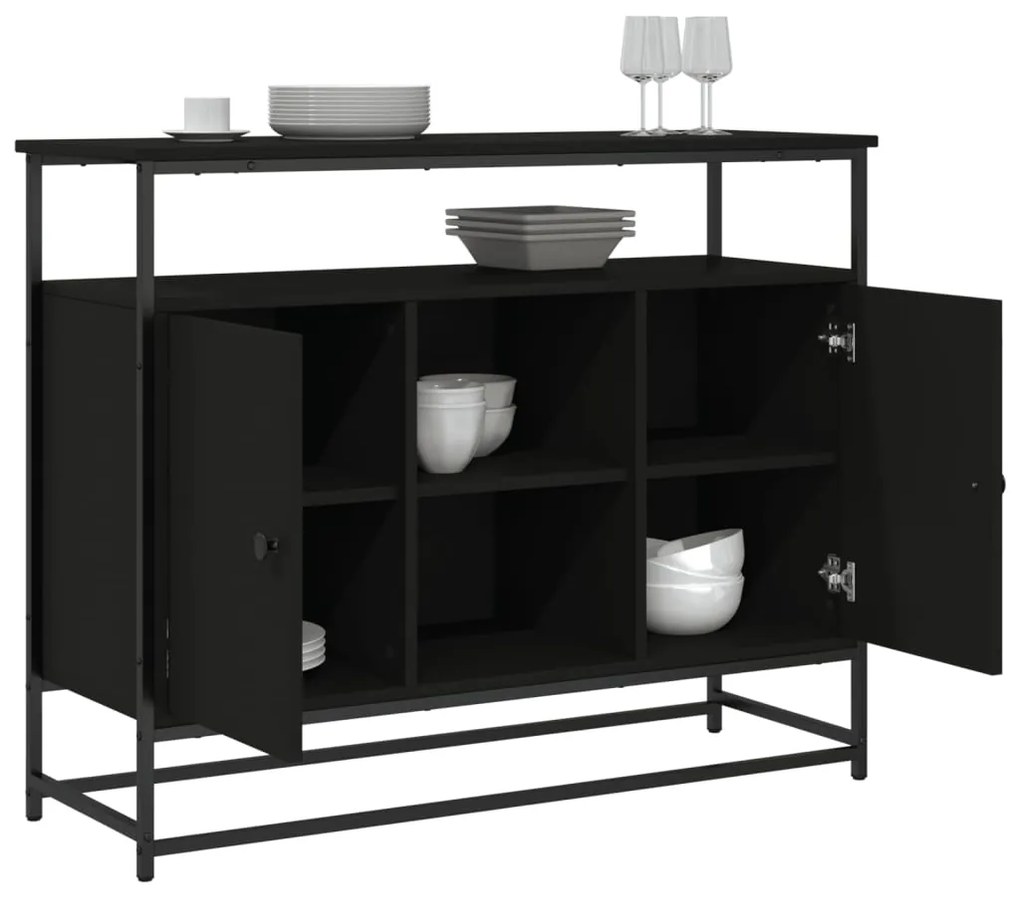 Aparador 100x35x80 cm derivados de madeira preto