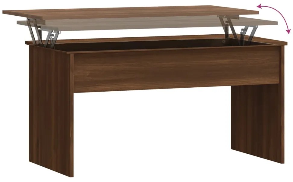 Mesa centro 102x50,5x52,5 madeira processada carvalho castanho