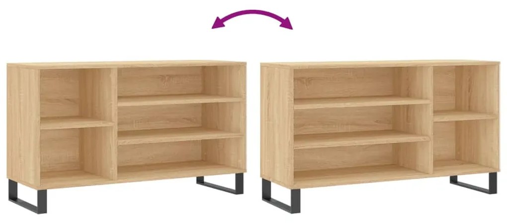 Sapateira 102x36x60 cm derivados de madeira carvalho sonoma