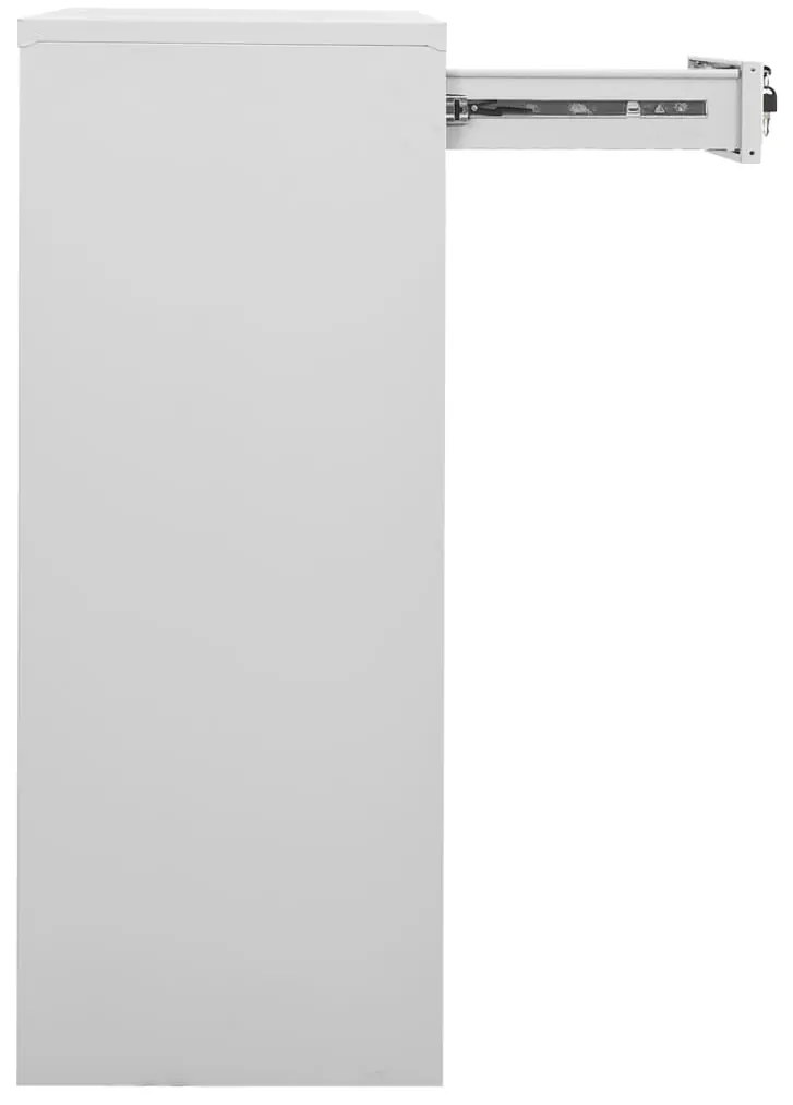 Armário de escritório 90x40x102 cm aço cinzento-claro