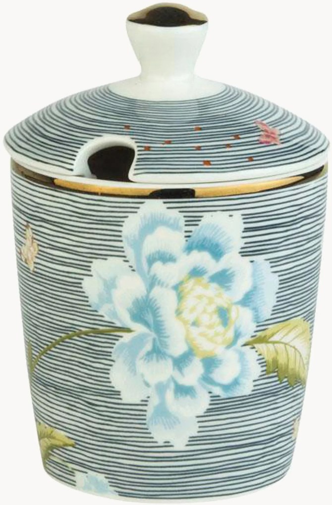 Açucareiro em porcelana Midnight Pinstripe, conjunto de 2