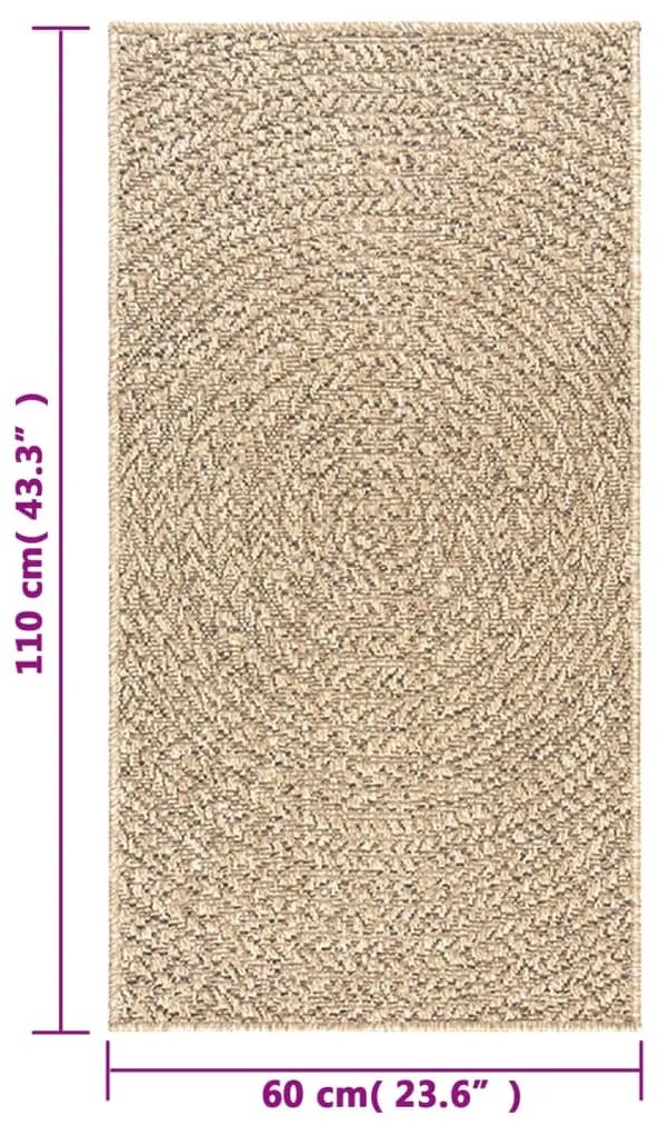 Tapete ZIZUR 60x110 cm aspeto de juta interior e exterior