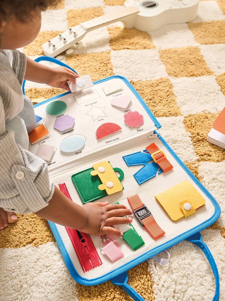 Livro de despertar sensorial multiatividades multicolor