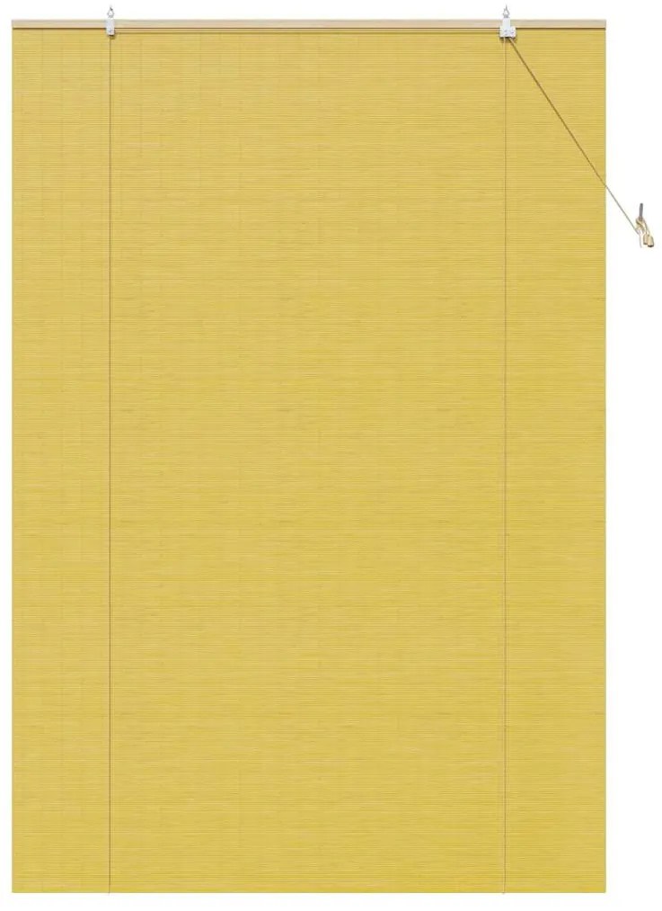 Persianas e Sombras de Janela Amarelo 140 x 220 cm Bambu