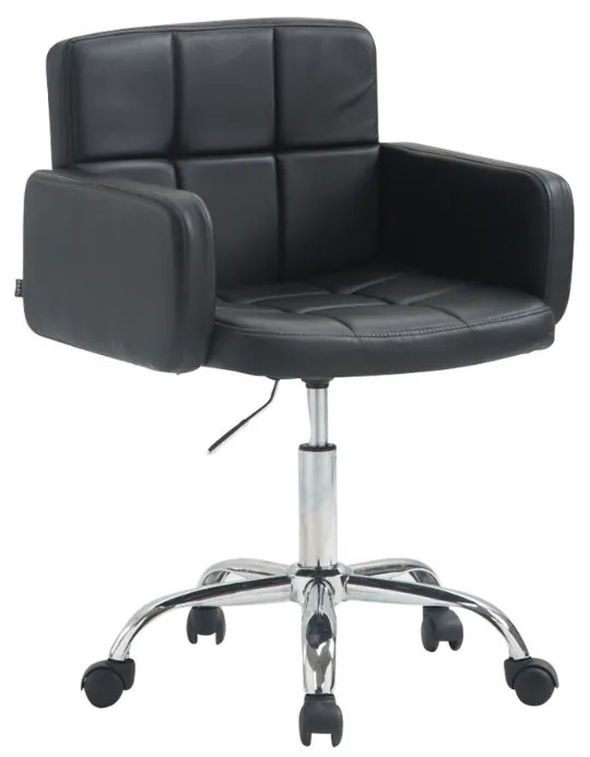 Cadeira de escritório Los Angeles em couro sintético 60 x 75-89 x 52 cm Preto