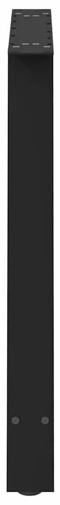 Pés para mesa de jantar em formato A, 2 peças, preto, 100x(72-73) cm,