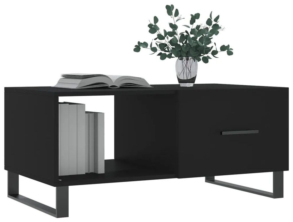 Mesa de Centro Portucale de 90cm - Preto Mate - Design Moderno