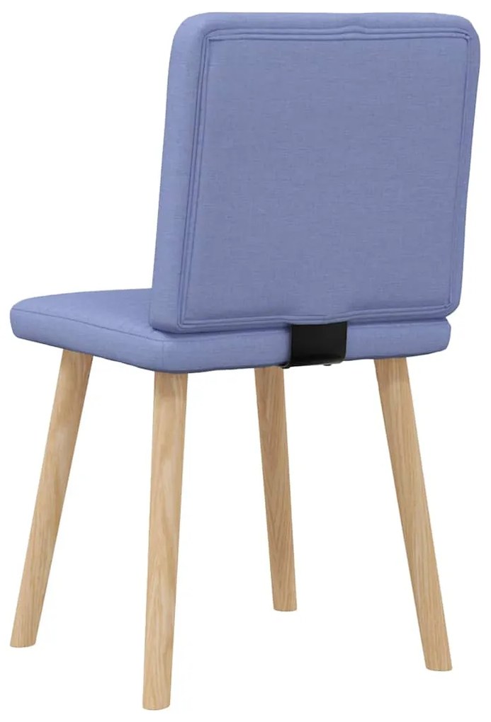 Cadeiras de jantar 2 pcs Jeans Tecido Azul