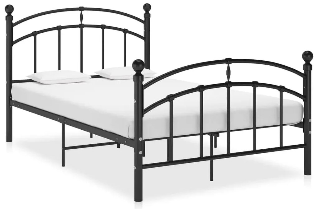 Estrutura de cama 120x200 cm metal preto