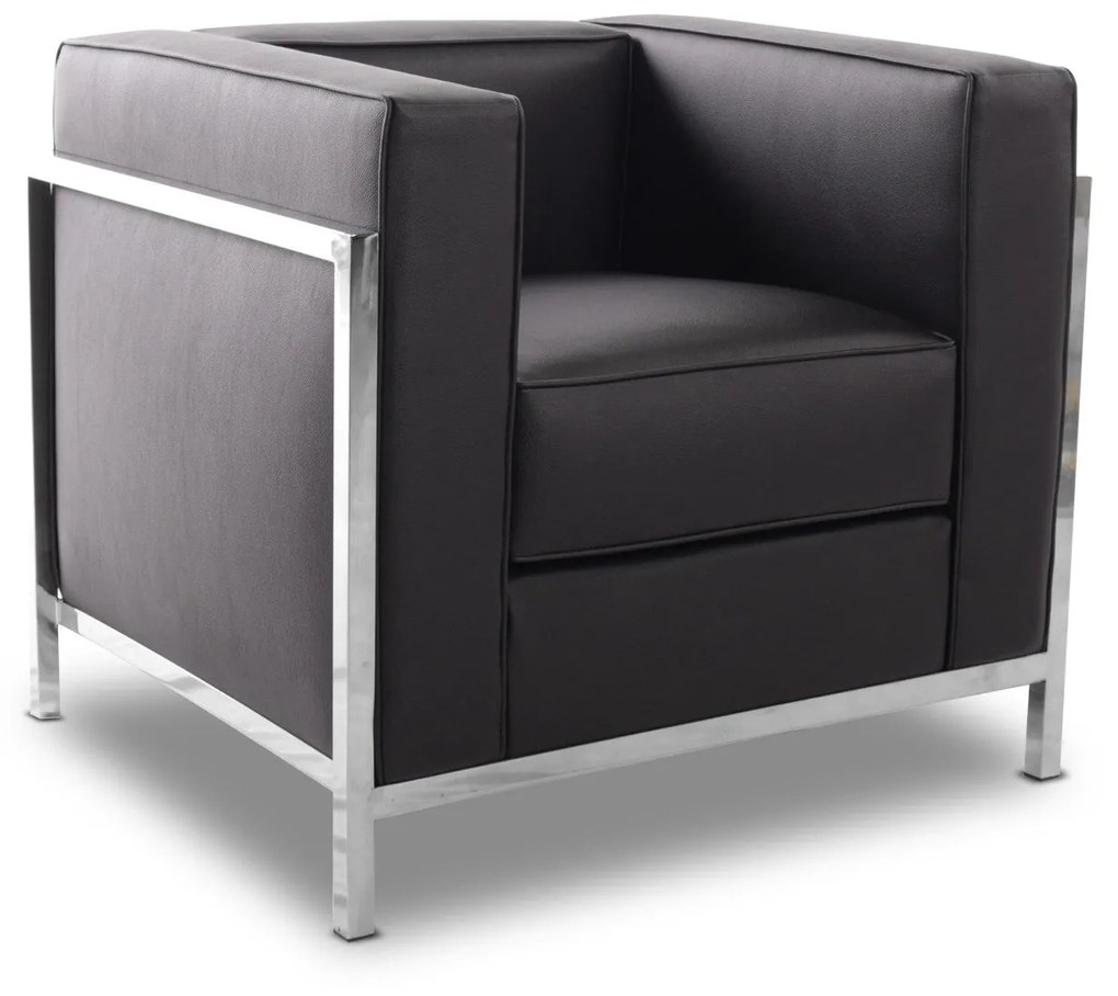 Poltrona LOBBY – 78x70x68 cm – Estrutura em Aço Inoxidável e Estofado