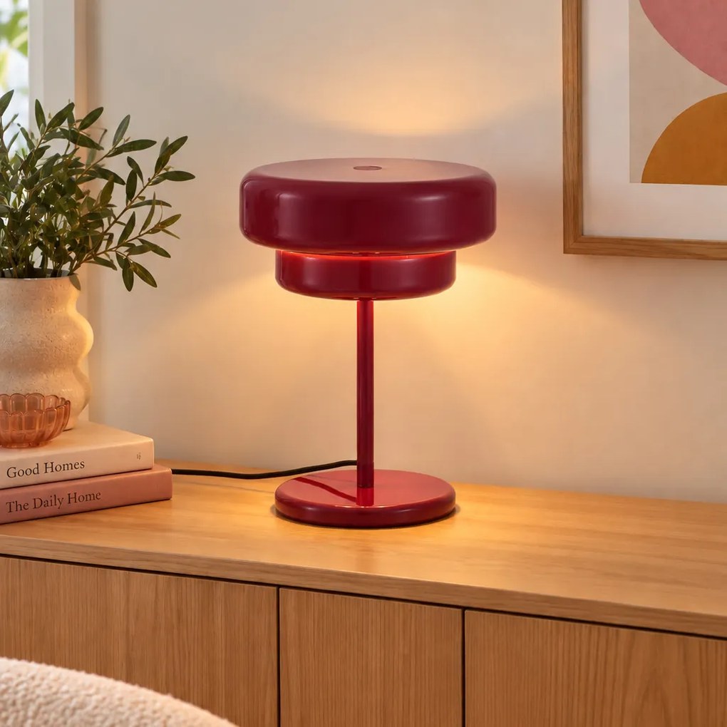 Candeeiro de Mesa Retro Ameixa 41cm - Ophelia