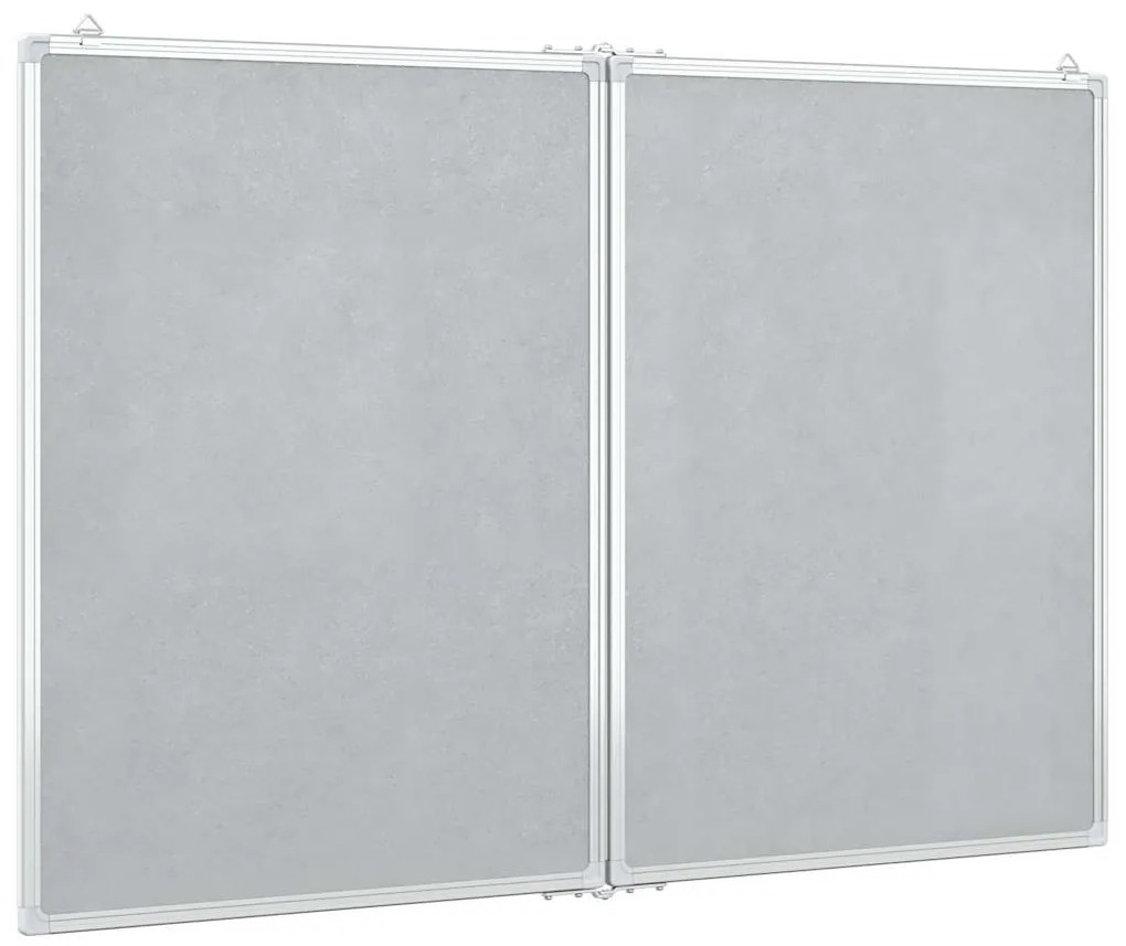 Quadro branco magnético dobrável 120x100x1,7 cm alumínio