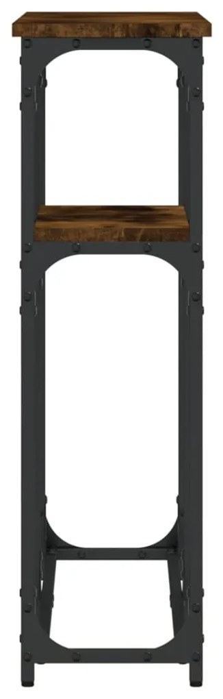Mesa consola 90x22,5x75 cm derivados de madeira carvalho fumado