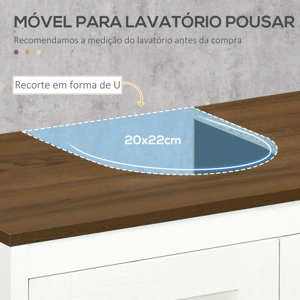 kleankin Móvel para Lavatório Pousar Armário para Casa de Banho de Mad